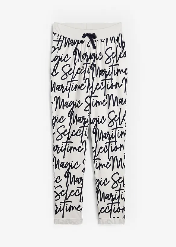 Pantaloni stampati con elastico in vita, bonprix