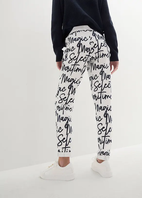 Pantaloni stampati con elastico in vita, bonprix