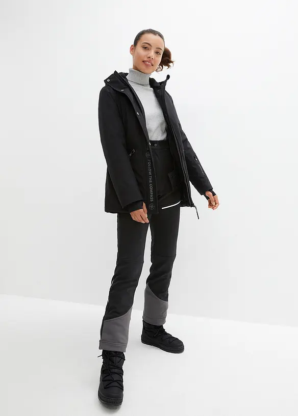 Pantaloni tecnici idrorepellenti in softshell elasticizzato, bonprix