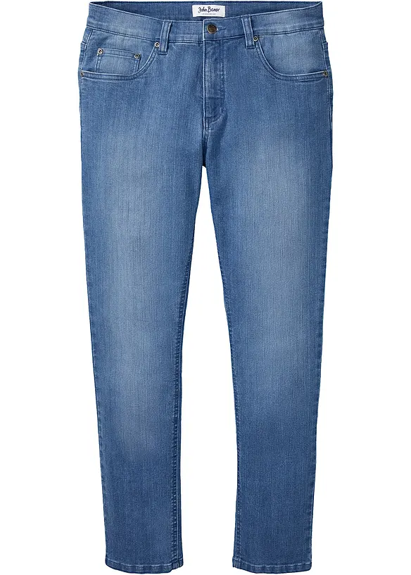 Jeans elasticizzati leggeri slim fit, straight, bonprix