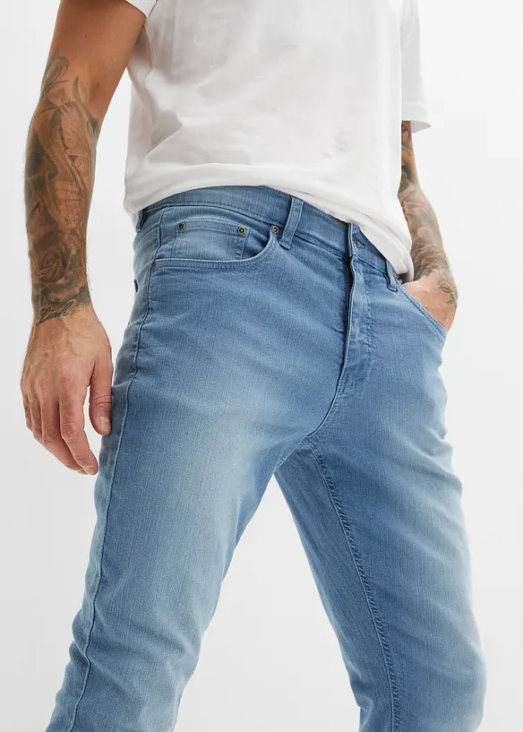 Jeans elasticizzati leggeri slim fit, straight, bonprix