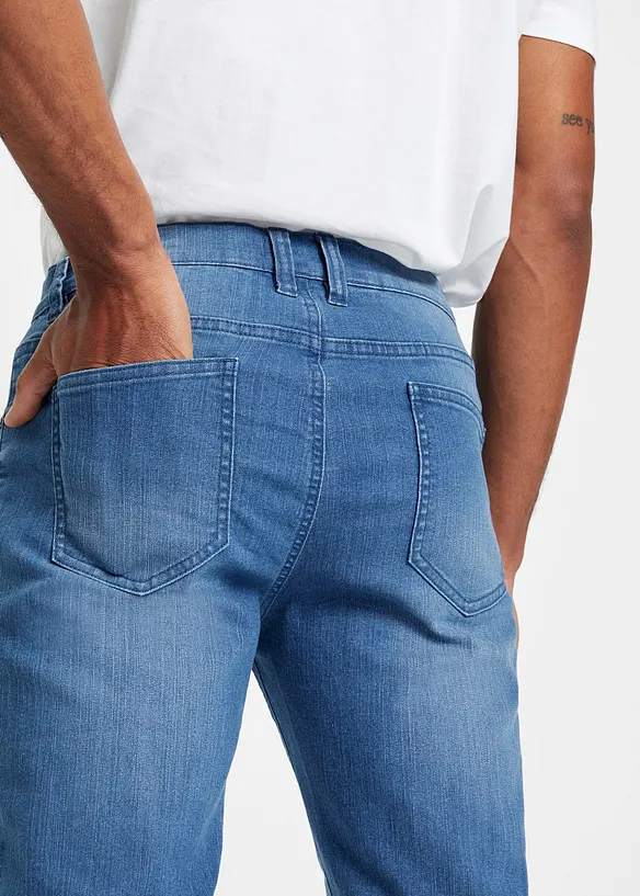 Jeans elasticizzati leggeri slim fit, straight, bonprix