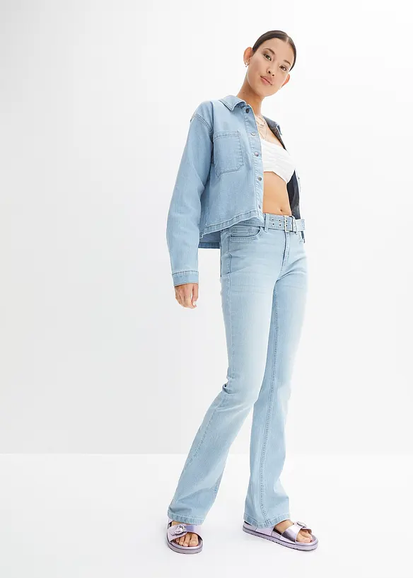 Jeans a zampa con cintura (set 2 pezzi), RAINBOW