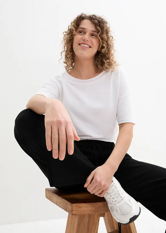 Pantaloni a palazzo in pura viscosa, bonprix