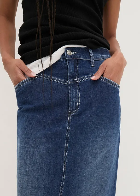 Gonna lunga di jeans, bonprix