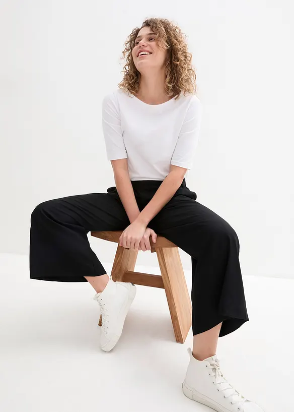 Pantaloni culotte in viscosa, bonprix