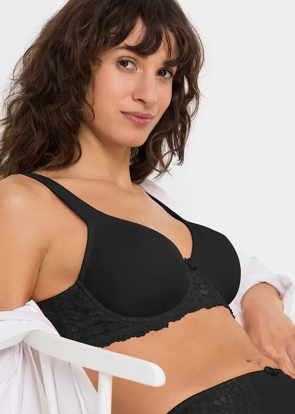 Reggiseno t-shirt con ferretto e spalline imbottite, bonprix