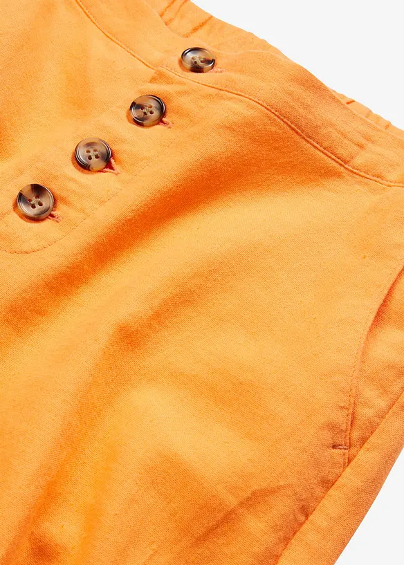 Pantaloni a palazzo lunghi  in misto lino, bonprix
