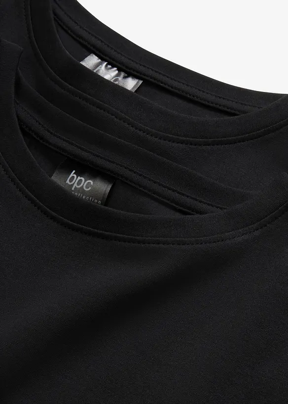 Abito t-shirt oversize in puro cotone (pacco da 2), bonprix