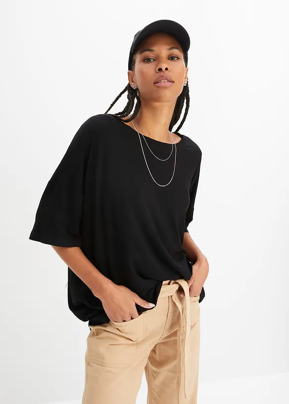 Maxi maglia in viscosa fluente, bonprix