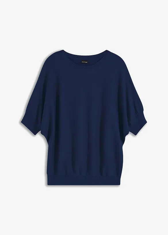 Maglione in filato fine di misto cotone, bonprix