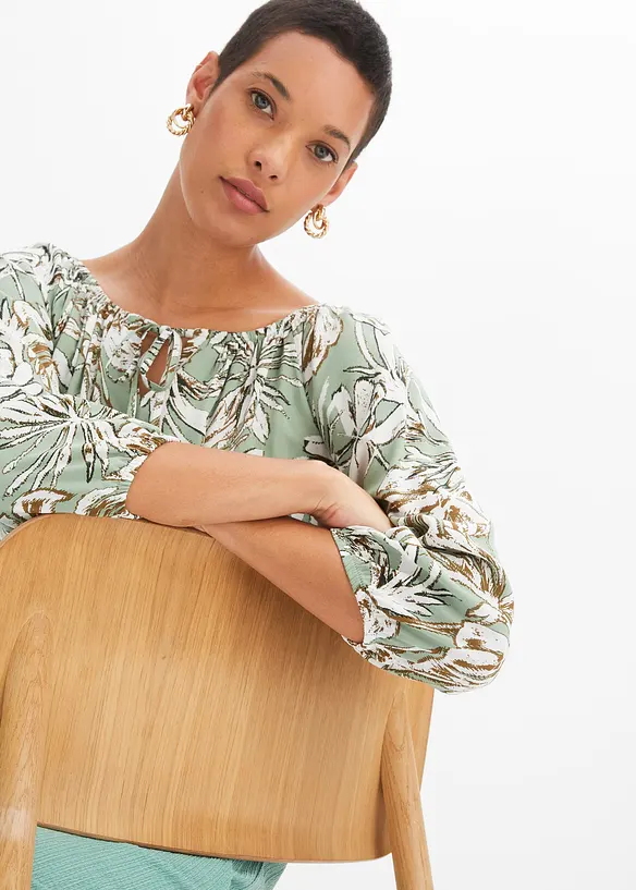 Blusa fantasia in viscosa fluente, bonprix