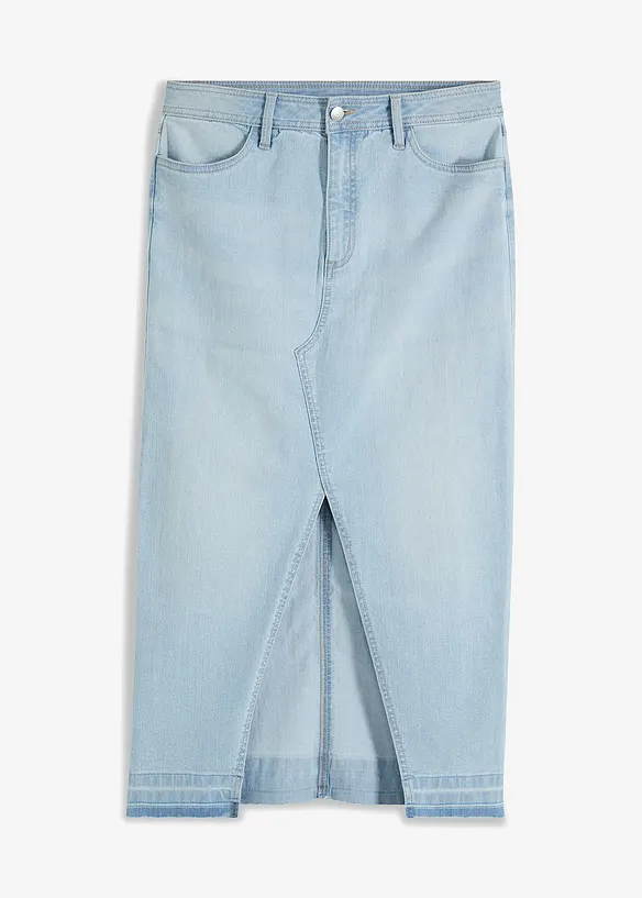 Gonna di jeans con spacco, bonprix