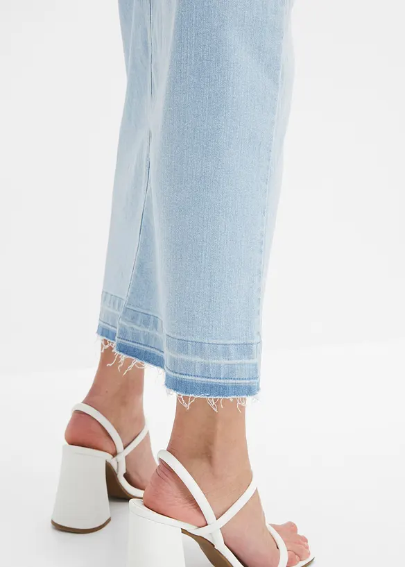 Gonna di jeans con spacco, bonprix