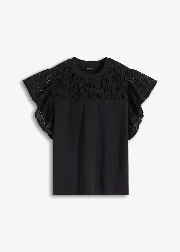 Maglia con ricami traforati, bonprix