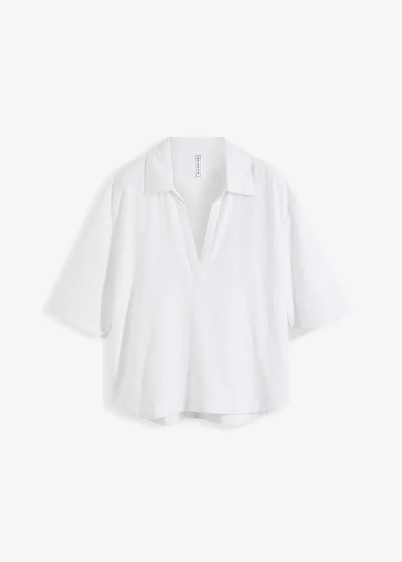 Blusa in misto lino e viscosa fresco, bonprix