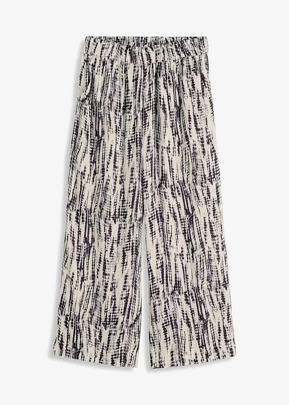 Pantaloni con elastico in vita in viscosa fluente, bonprix