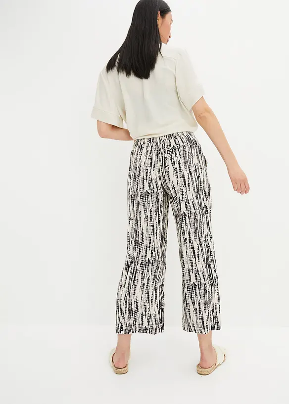 Pantaloni con elastico in vita in viscosa fluente, bonprix