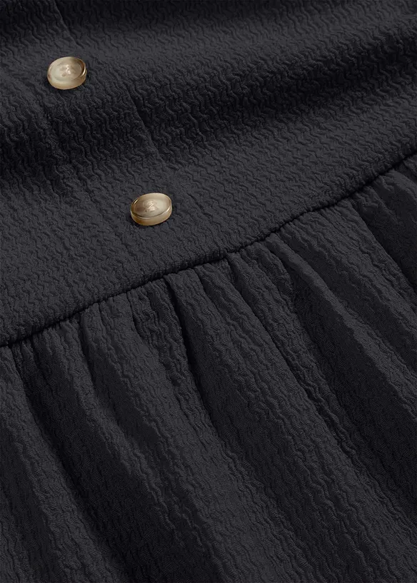 Abito di jersey con volant e abbottonatura decorativa, bonprix