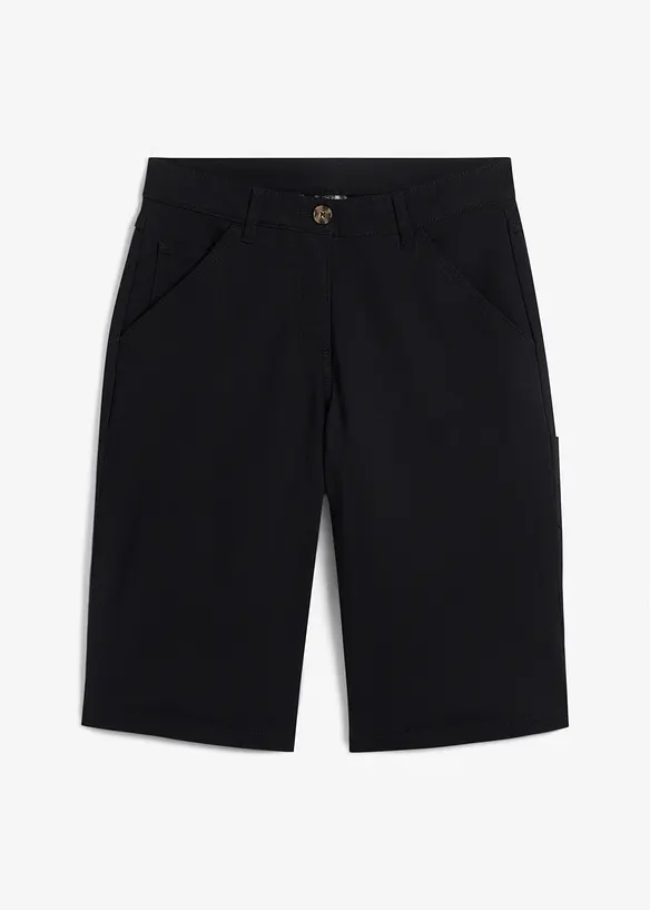 Bermuda al ginocchio in cotone con dettagli utility, bonprix