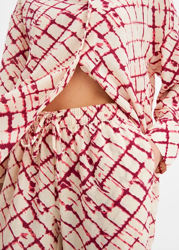Pantaloni larghi con stampa, bonprix