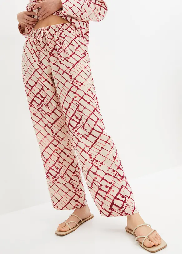 Pantaloni larghi con stampa, bonprix