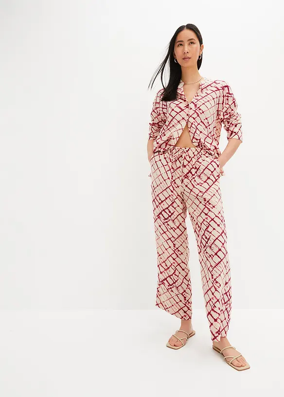 Pantaloni larghi con stampa, bonprix