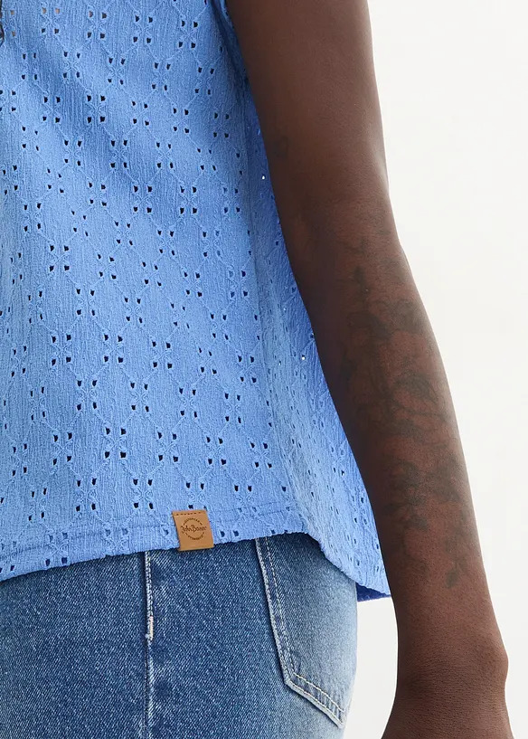 Maglia serafino con cappuccio, bonprix