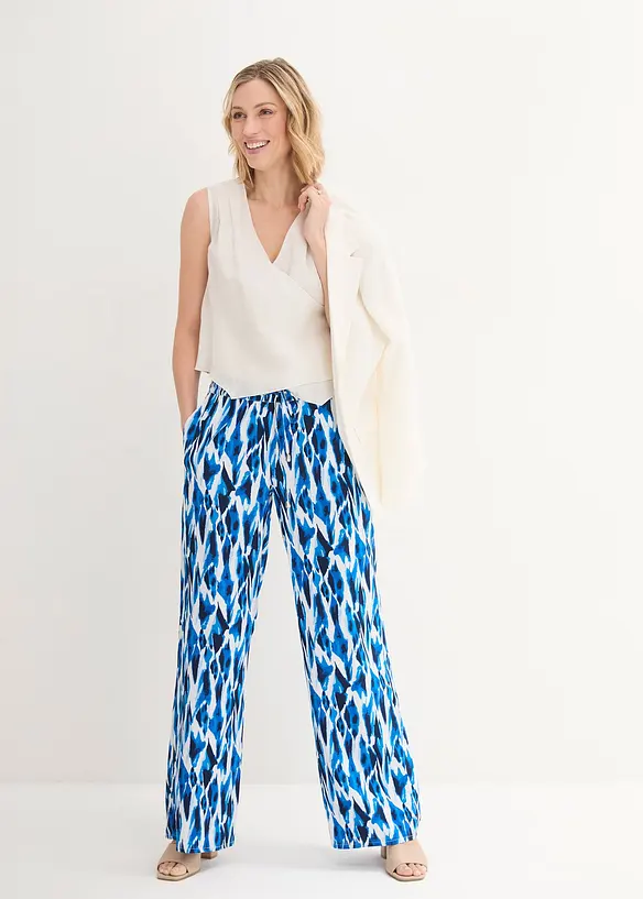 Pantaloni a palazzo in viscosa fluente, bonprix