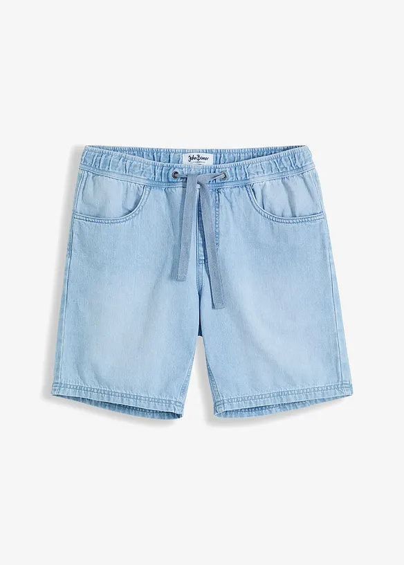 Bermuda di jeans con elastico in vita, regular fit, bonprix