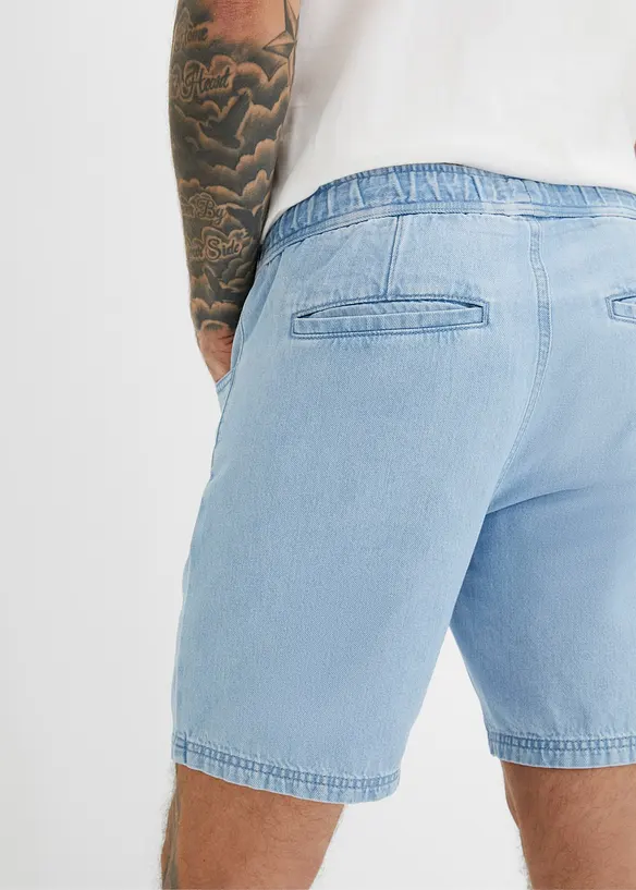 Bermuda di jeans con elastico in vita, regular fit, bonprix
