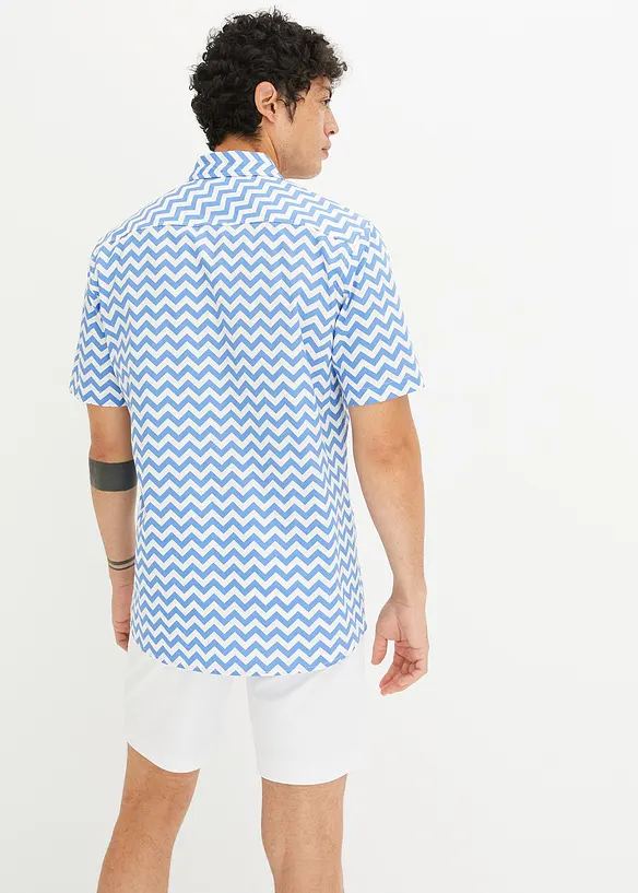 Camicia a maniche corte in fantasia grafica, bpc bonprix collection