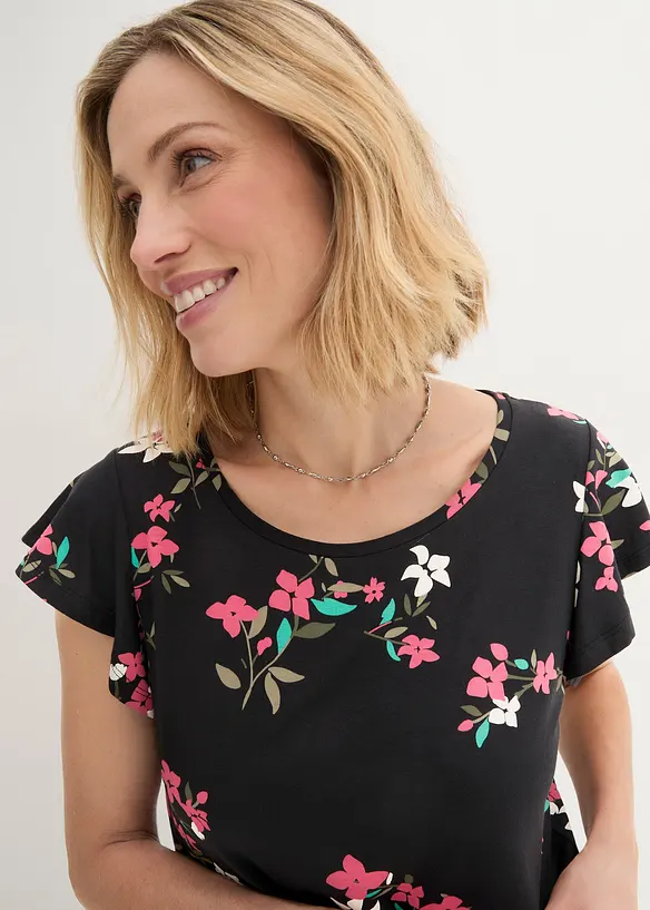 Maglia con maniche a volant, bonprix