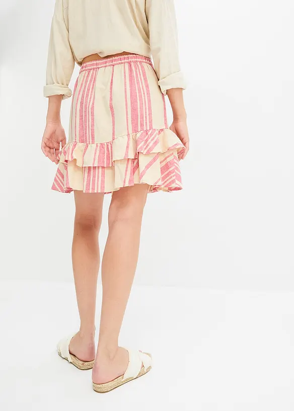 Minigonna in misto lino, RAINBOW