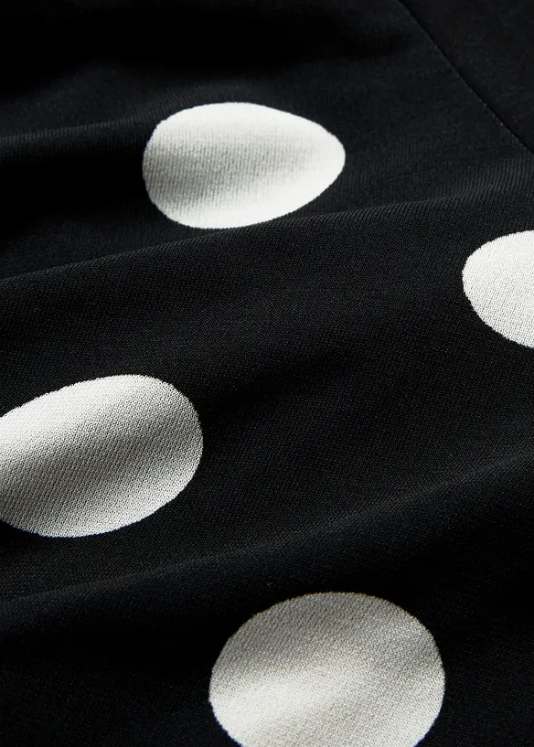 Abito in maglina a pois, bonprix