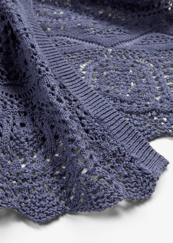 Cardigan lungo traforato, bonprix