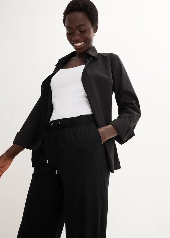 Pantaloni con elastico in vita in viscosa, bonprix