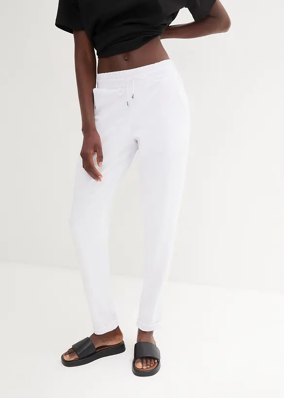 Pantaloni con elastico in vita in misto viscosa, bonprix