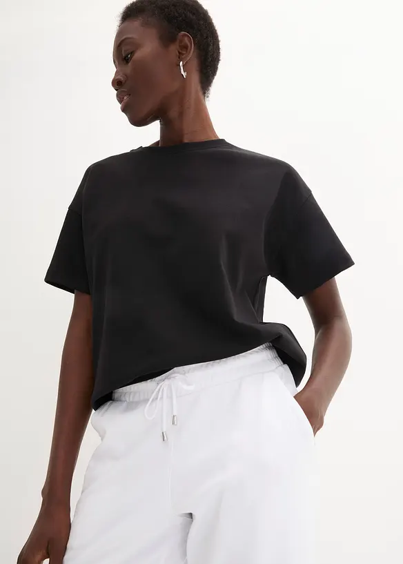 Pantaloni con elastico in vita in misto viscosa, bonprix