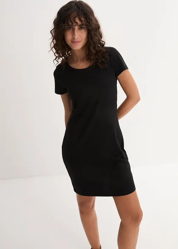 Abito di jersey elasticizzato con cotone biologico, bonprix