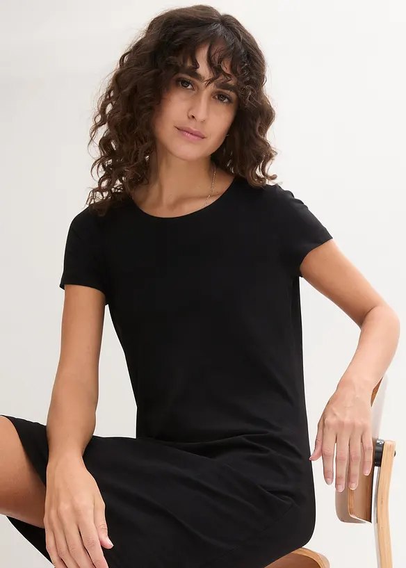 Abito di jersey elasticizzato con cotone biologico, bonprix