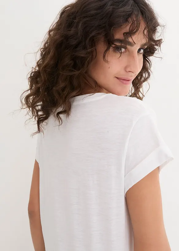 T-shirt lunga in puro cotone, bonprix