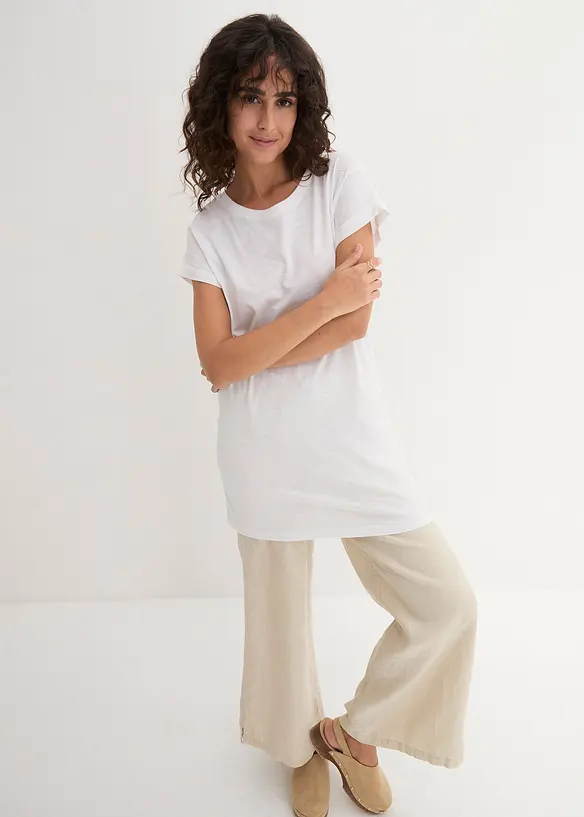 T-shirt lunga in puro cotone, bonprix