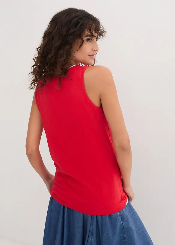 Top lungo in puro cotone (pacco da 5), bonprix