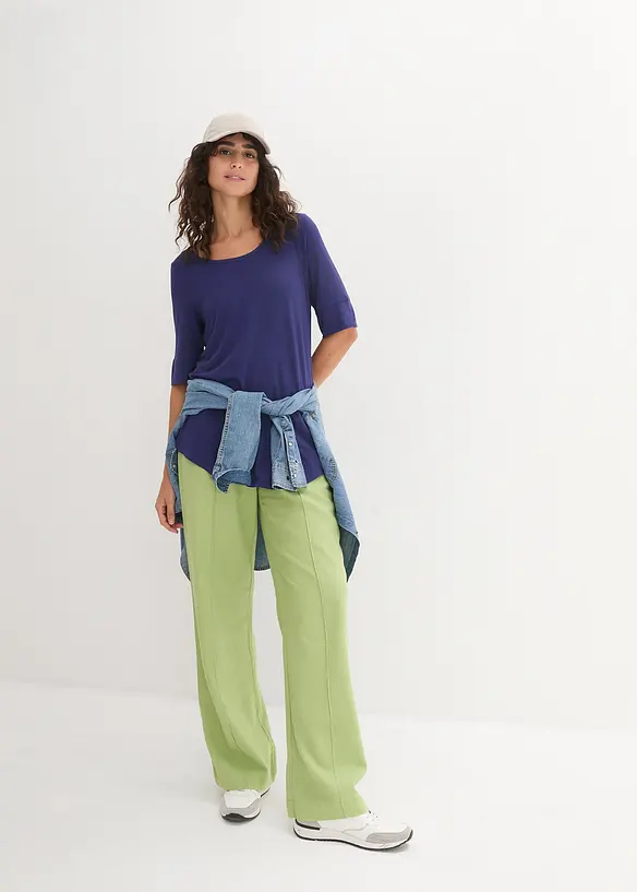 Maglia lunga in morbida viscosa, bonprix