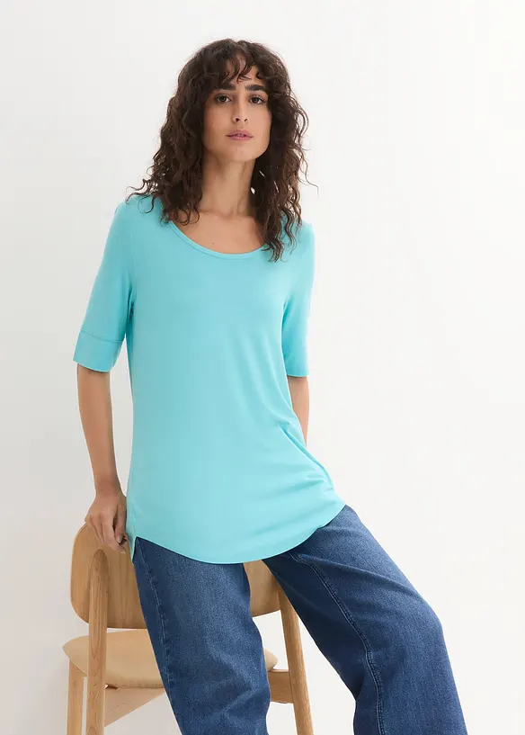 Maglia lunga in morbida viscosa, bonprix