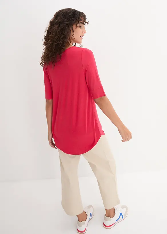 Maglia lunga in morbida viscosa, bonprix