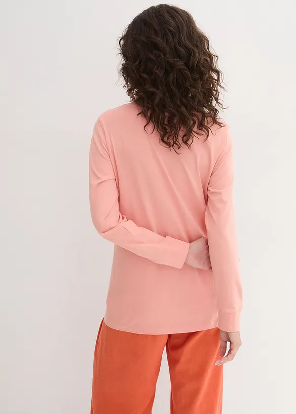 Maglia lunga con scollo rotondo e maniche lunghe (pacco da 5), bonprix