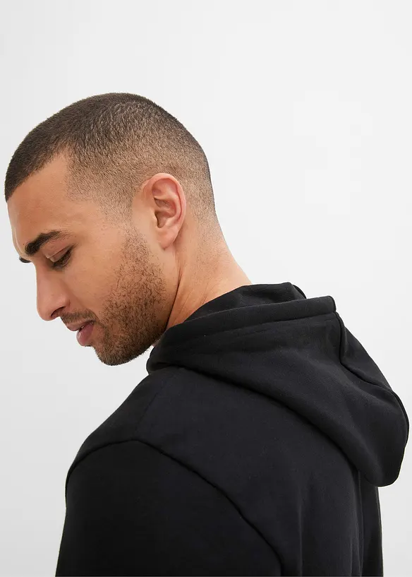 Felpa con zip e cappuccio, bonprix