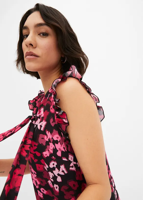 Blusa fantasia con fiocco, bonprix